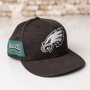 Philadelphia Eagles New Era 7 3/8 NFL Sideline Home 59FIFTY Fitted Hat Dark Grey